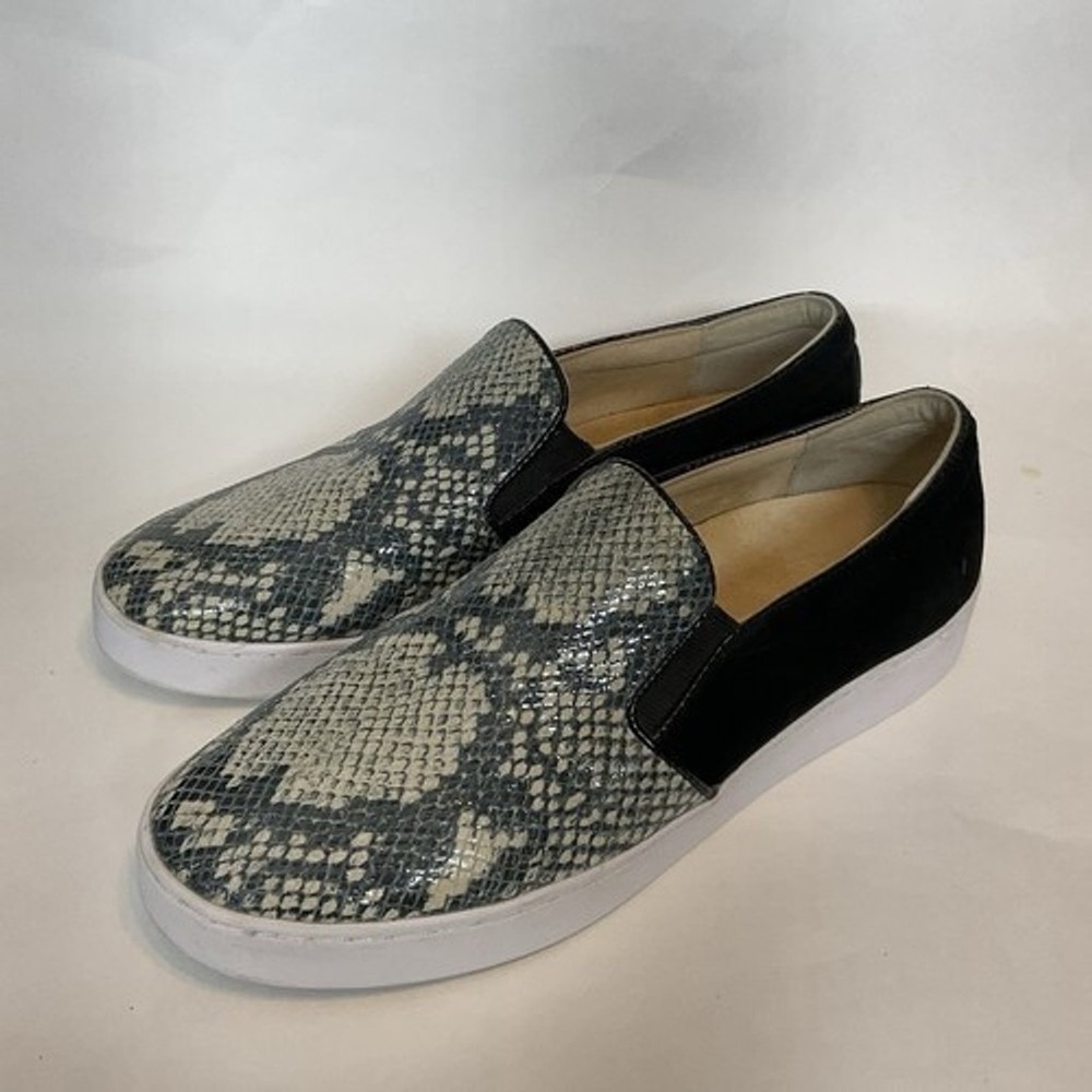 Vionic 356 MIDI‎ Gray/Black Snake Leather Suede Loafers Shoes Women 9 China